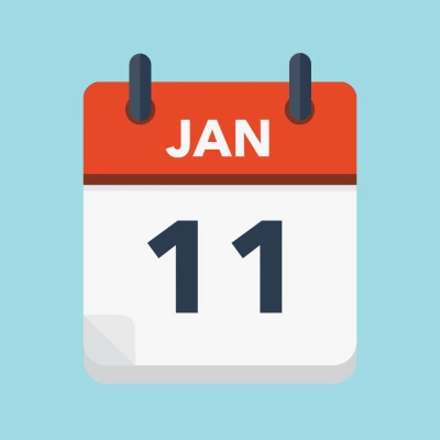 Calendar icon showing 11th January